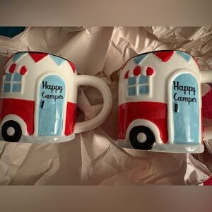 Set of 2 happy camper mugs